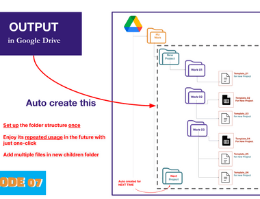 How to use Mode 07 of Auto create folders and Files add-ons